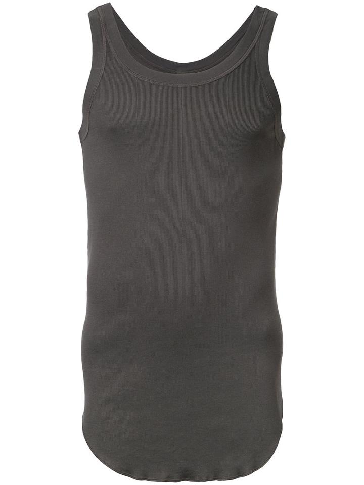Kazuyuki Kumagai Curved Hem Vest, Men's, Size: 3, Green, Cotton