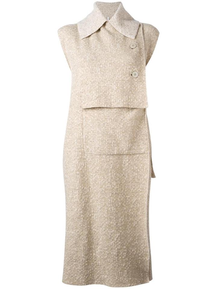 Boboutic Asymmetric Waistcoat, Women's, Size: Medium, Nude/neutrals, Polyamide/wool/yak/spandex/elastane