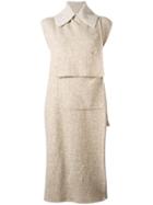 Boboutic Asymmetric Waistcoat, Women's, Size: Medium, Nude/neutrals, Polyamide/wool/yak/spandex/elastane