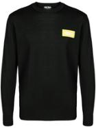 Versus Chest Logo Knitted Sweatshirt - Black