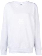 Msgm Identity Unit Print Sweater - Grey