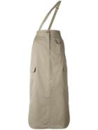 Helmut Lang Shoulder-strap Cargo Skirt, Women's, Size: 4, Nude/neutrals, Cotton/silk