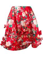 Simone Rocha Floral Print Volume Skirt