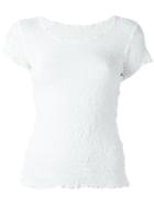 Issey Miyake Cauliflower Creased T-shirt, Women's, White, Cotton/polyurethane