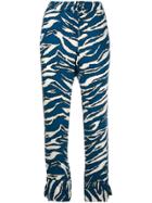 Zadig & Voltaire Tiger Print Fitted Trousers - Blue