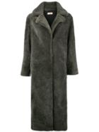 Yves Salomon Meteo Long Fur Coat - Green
