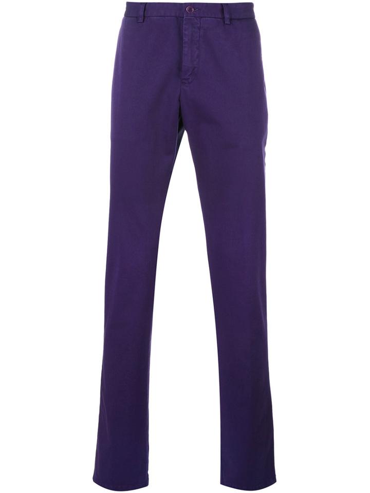 Etro - Classic Chinos - Men - Cotton/spandex/elastane - 52, Pink/purple, Cotton/spandex/elastane