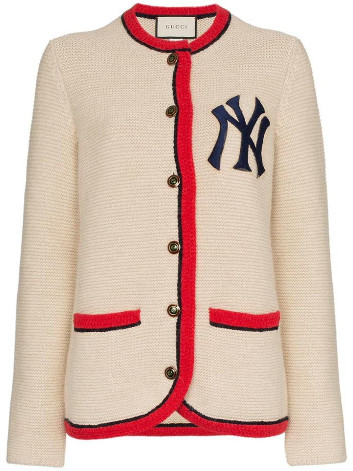 Gucci Ny Yankees Embroidered Sequin Embellished Wool Alpaca Blend