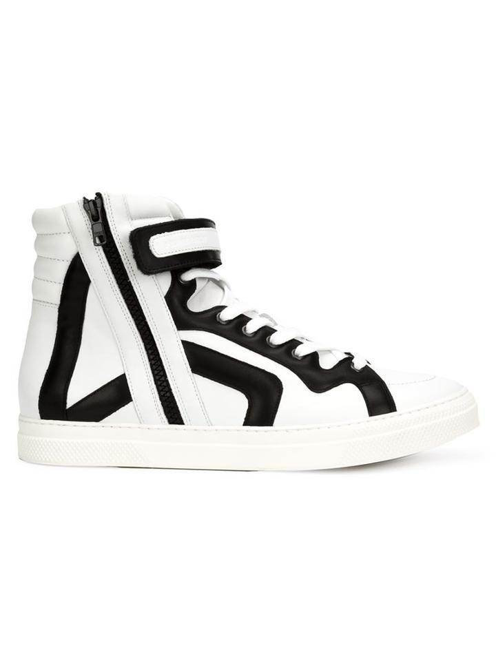 Pierre Hardy Les Baskets Hi-top Sneakers, Men's, Size: 40, Black, Calf Leather/leather/rubber