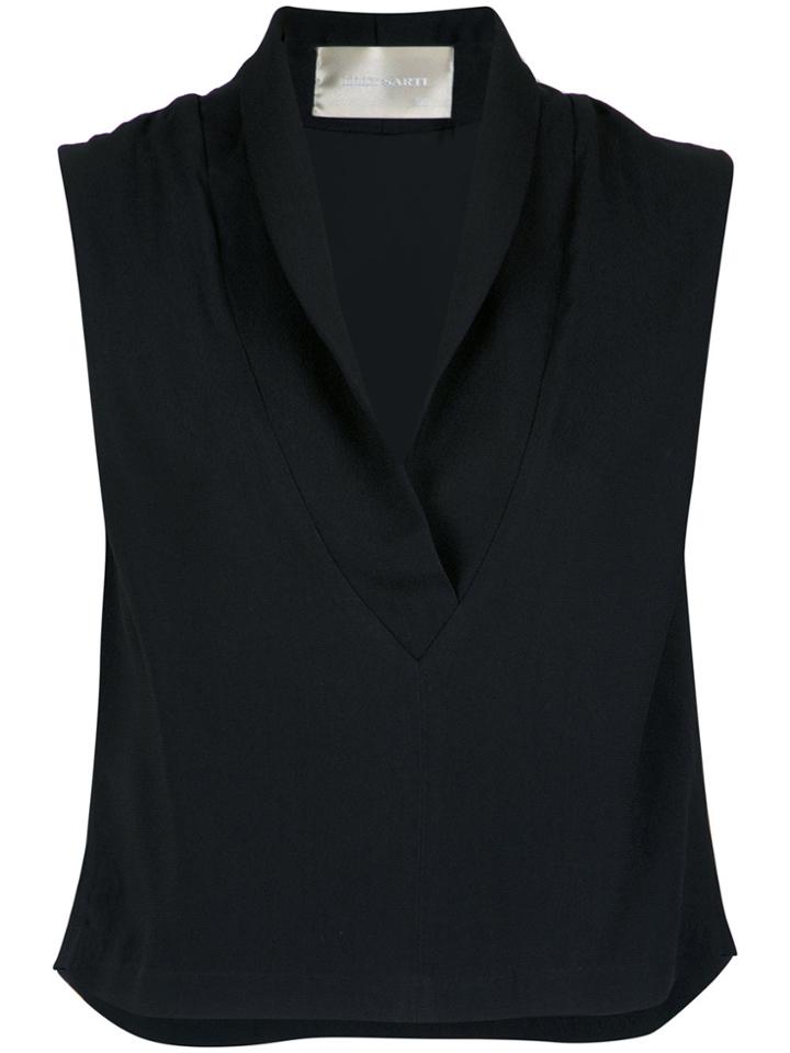 Lilly Sarti V-neck Top - Black