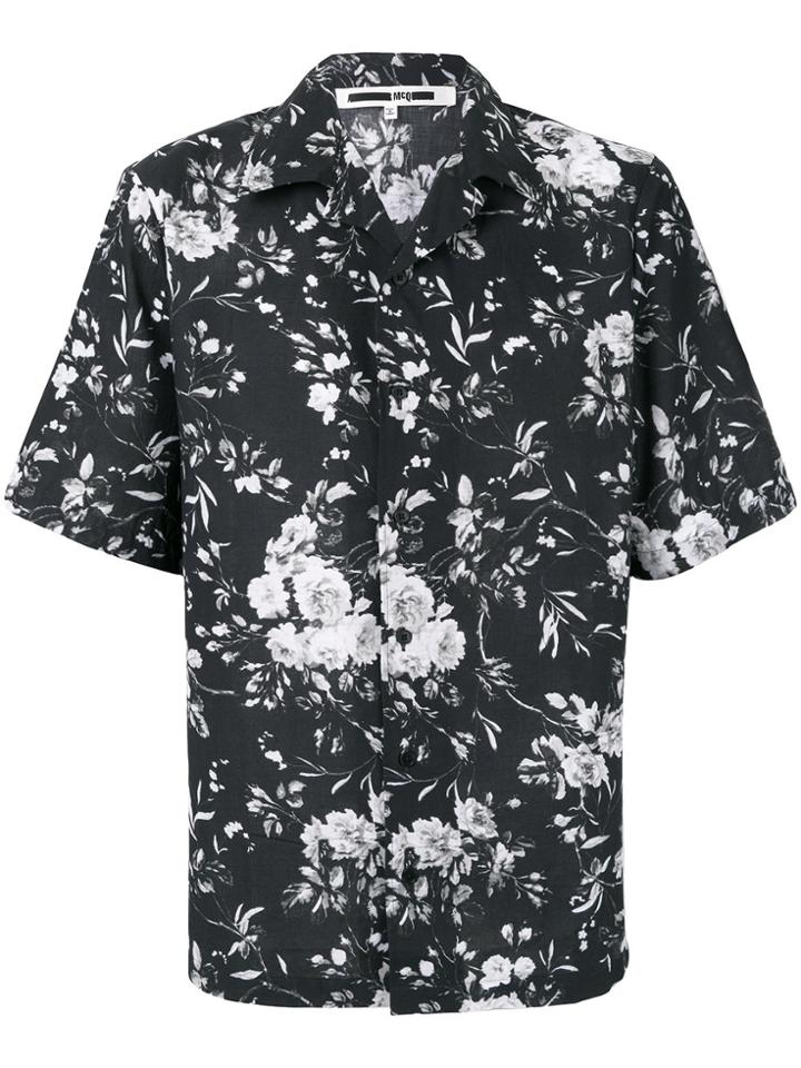 Mcq Alexander Mcqueen Floral Print Shirt - Black