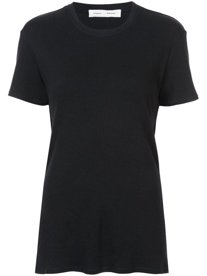 Proenza Schouler Pswl Open Back Button T-shirt - Black