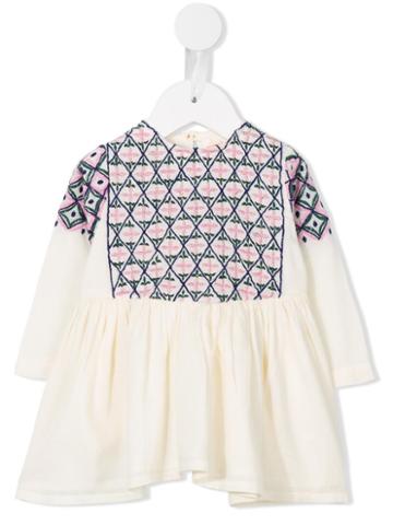 Simple Kids - Embroidered Dress - Kids - Cotton - 36 Mth, Nude/neutrals
