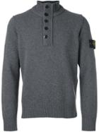 Stone Island Zipped Buttoned Pullover