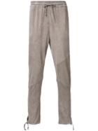 Marea Erre Drawstring Tapered Trousers, Men's, Size: Large, Grey, Goat Skin