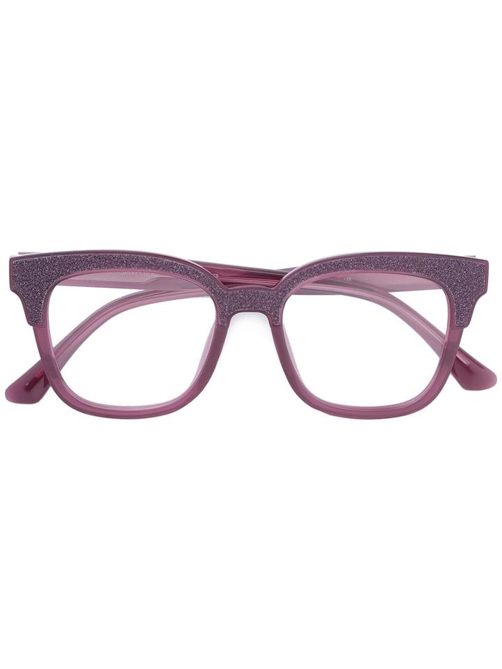 Jimmy Choo - 'jc176' Glasses - Women - Acetate - 49, Pink/purple, Acetate
