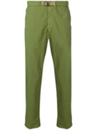 White Sand Buckle Slim-fit Trousers - Green