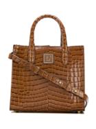 L'autre Chose Small Embossed Tote Bag - Brown