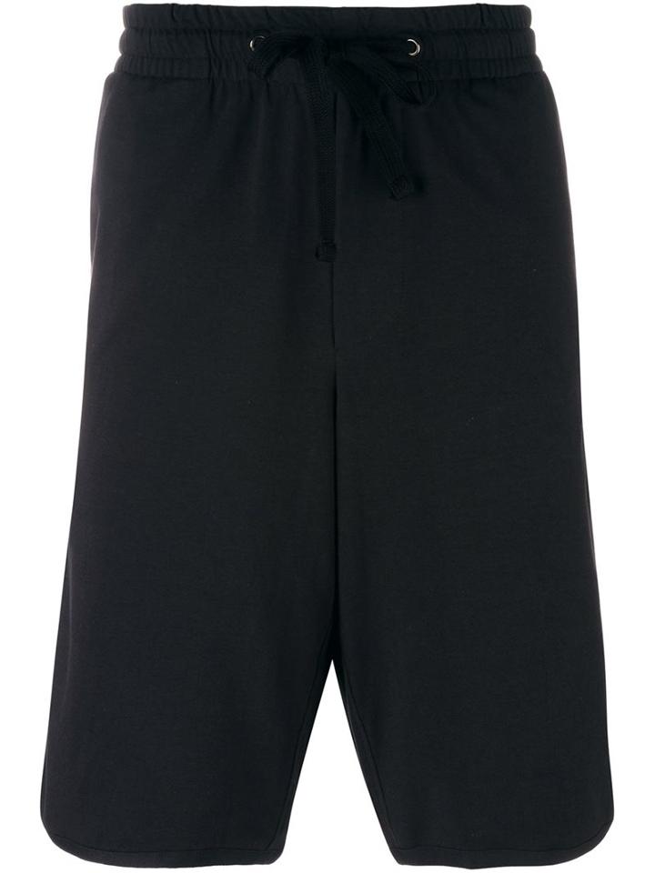 James Perse Drawstring Track Shorts, Men's, Size: 3, Black, Cotton/polyester/spandex/elastane