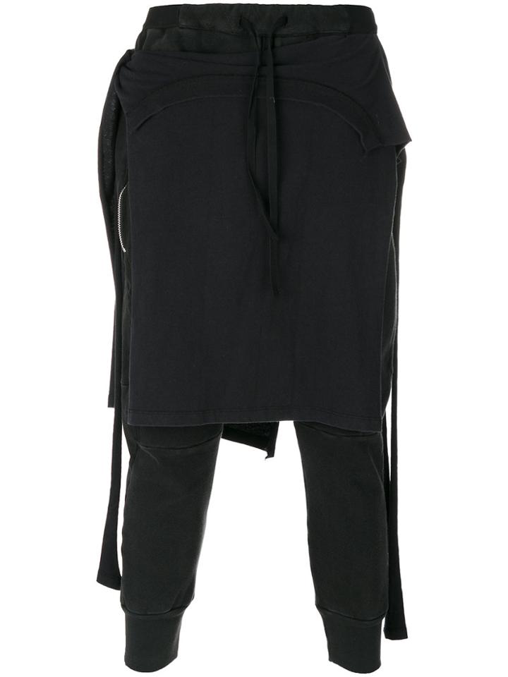 Unravel Project Skirt Jogging Trousers - Black