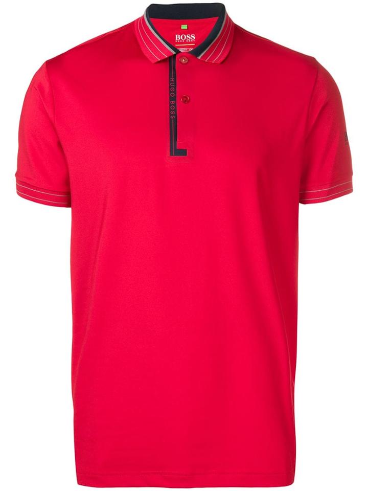 Boss Hugo Boss Logo Print Polo Shirt - Red
