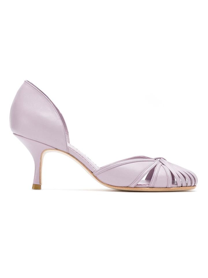 Sarah Chofakian Leather Pumps - Purple
