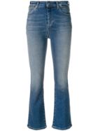 Acynetic Cropped Bootcut Jeans - Blue