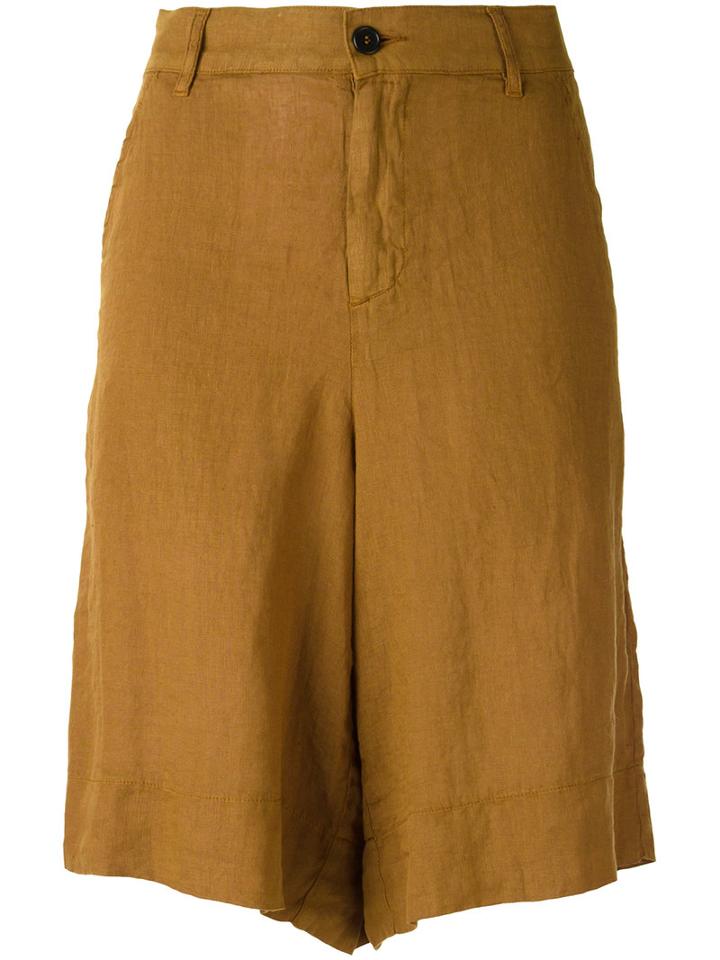 Barena Linen Shorts, Women's, Size: 40, Brown, Linen/flax
