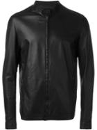 Salvatore Santoro Zip Fastening Jacket, Men's, Size: 52, Black, Lamb Skin
