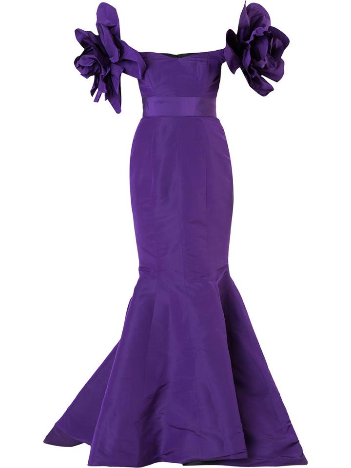 Bambah - Valentina Mermaid Gown - Women - Silk - 14, Pink/purple, Silk