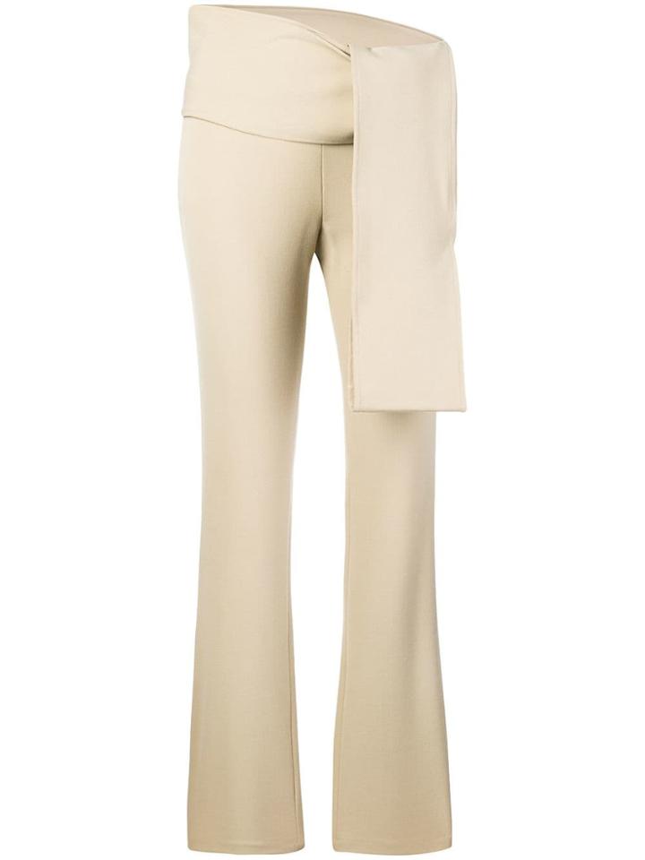Romeo Gigli Vintage Knot Detail Slim-fit Trousers - Neutrals