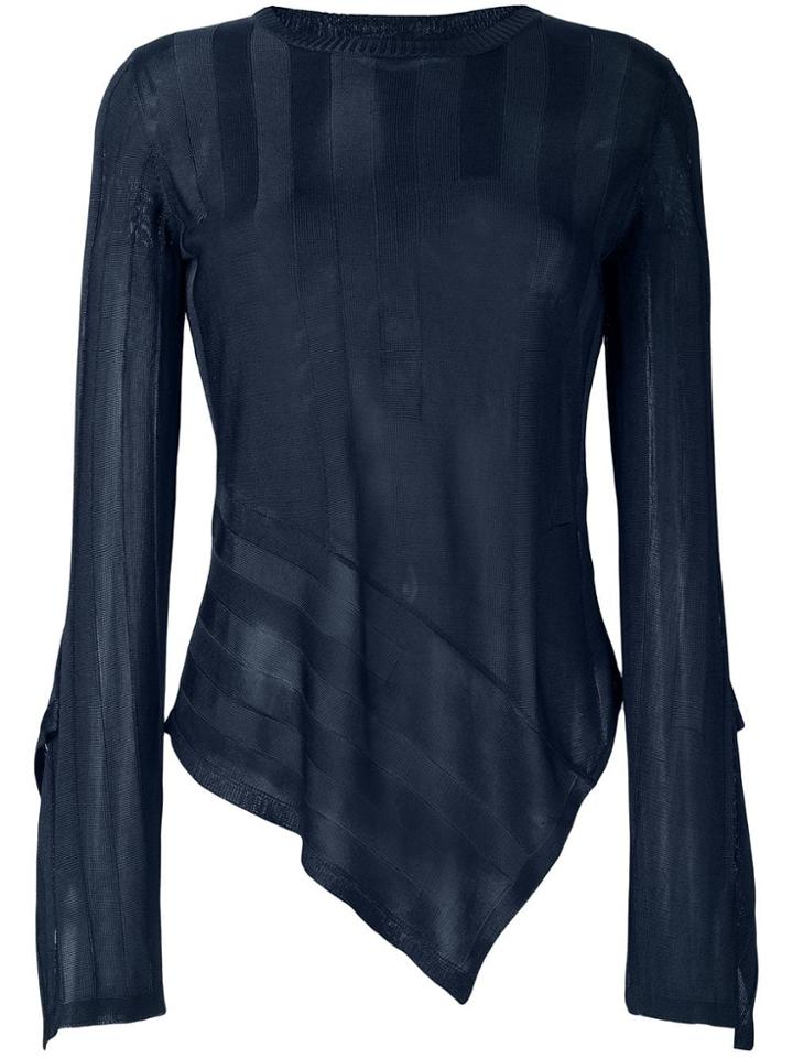 Palmer / Harding Asymmetric Hem Sweater - Blue