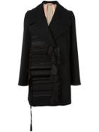 No21 Knot Detail Oversized Coat, Women's, Size: 40, Black, Acetate/viscose/wool/cashmere