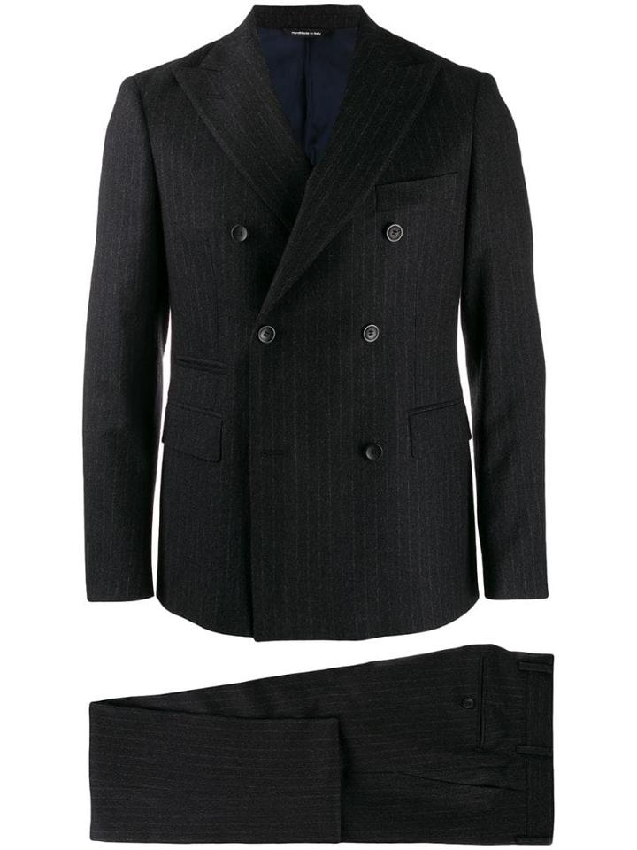 Tonello Double-breasted Formal Suit - Blue
