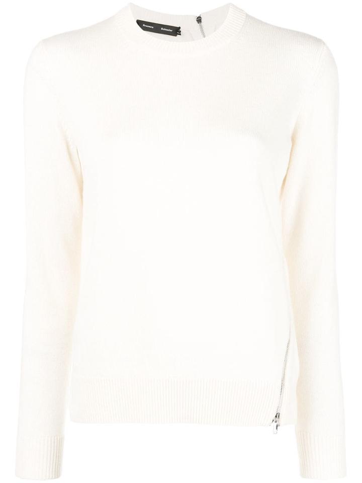 Proenza Schouler Long-sleeve Fitted Sweater - White