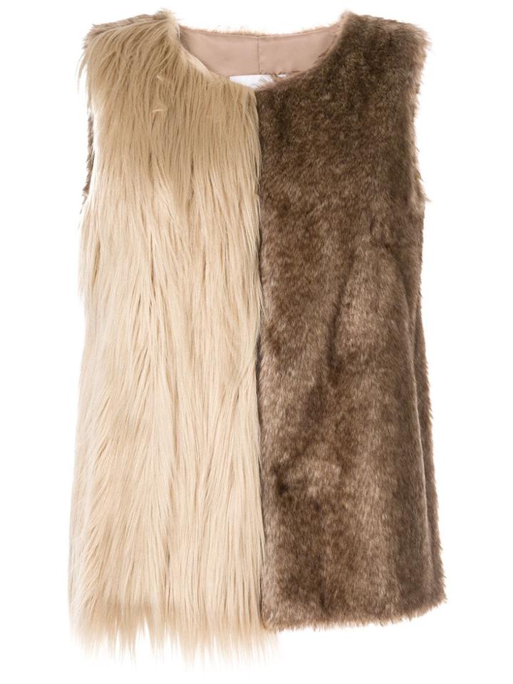 Loveless Contrast Gilet - Brown