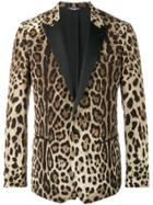 Dolce & Gabbana Leopard Print Blazer - Brown