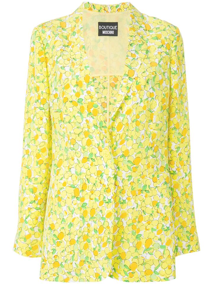 Boutique Moschino Printed Blazer - Yellow & Orange
