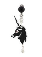 Miu Miu Clip-on Unicorn Earring - Black