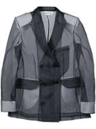 Kimhekim Sheer Double Breasted Blazer - Black