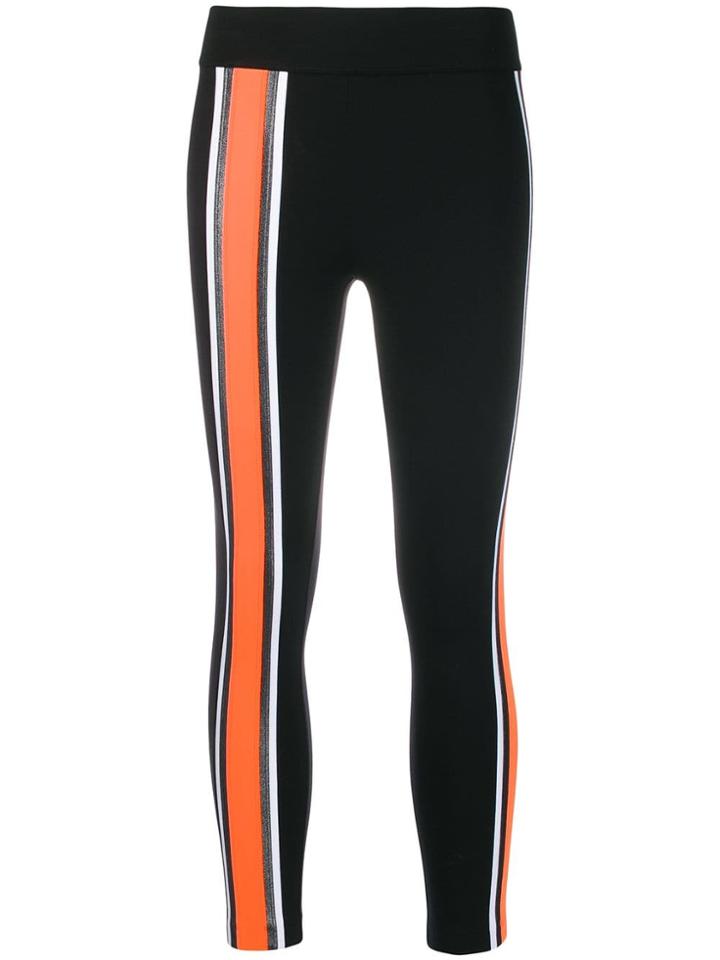 No Ka' Oi Striped Compression Leggings - Black