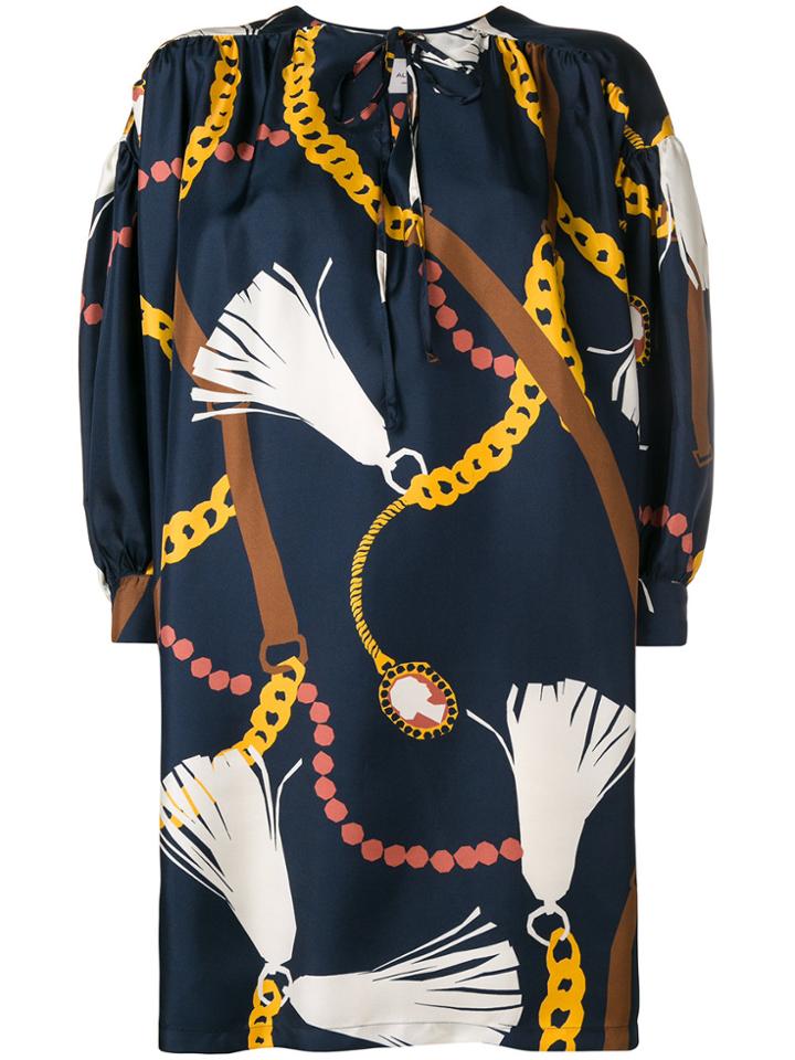 Alysi Printed Dress - Blue