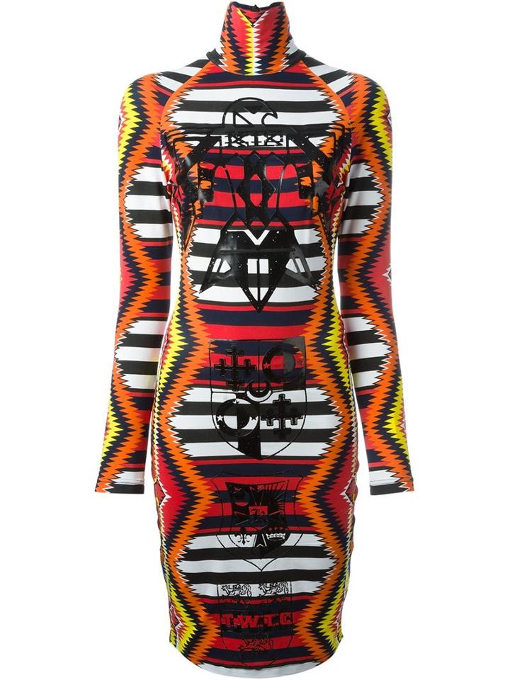 Ktz Aztec Print Dress, Women's, Size: Small, Cotton/spandex/elastane