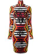 Ktz Aztec Print Dress, Women's, Size: Small, Cotton/spandex/elastane