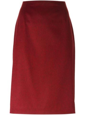 Jean Louis Scherrer Vintage Pencil Skirt - Red
