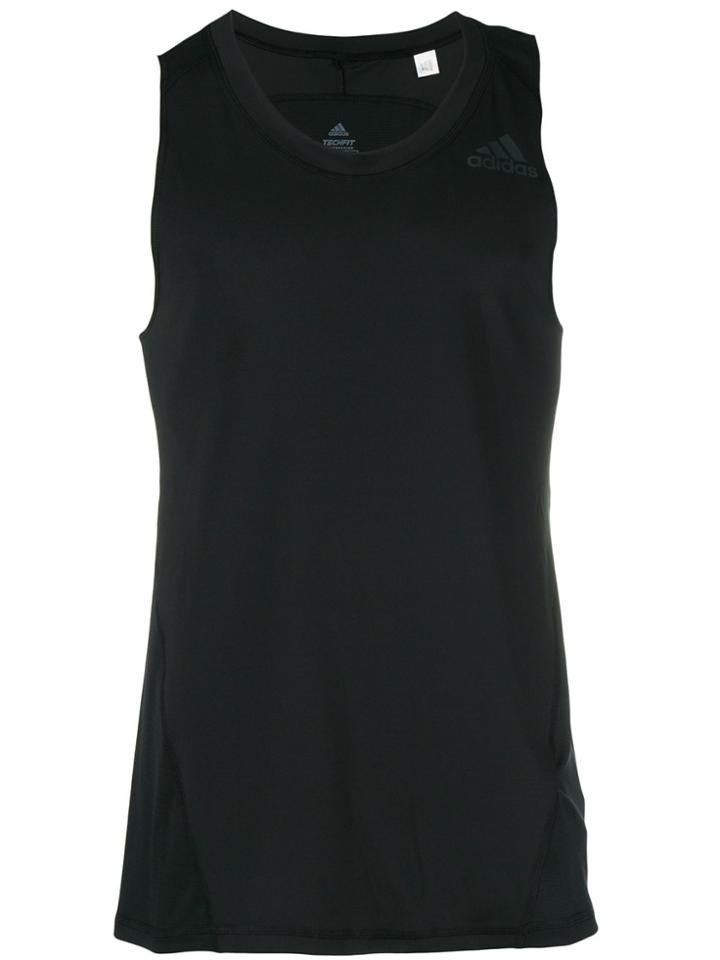 Adidas Logo Print Vest Top - Black