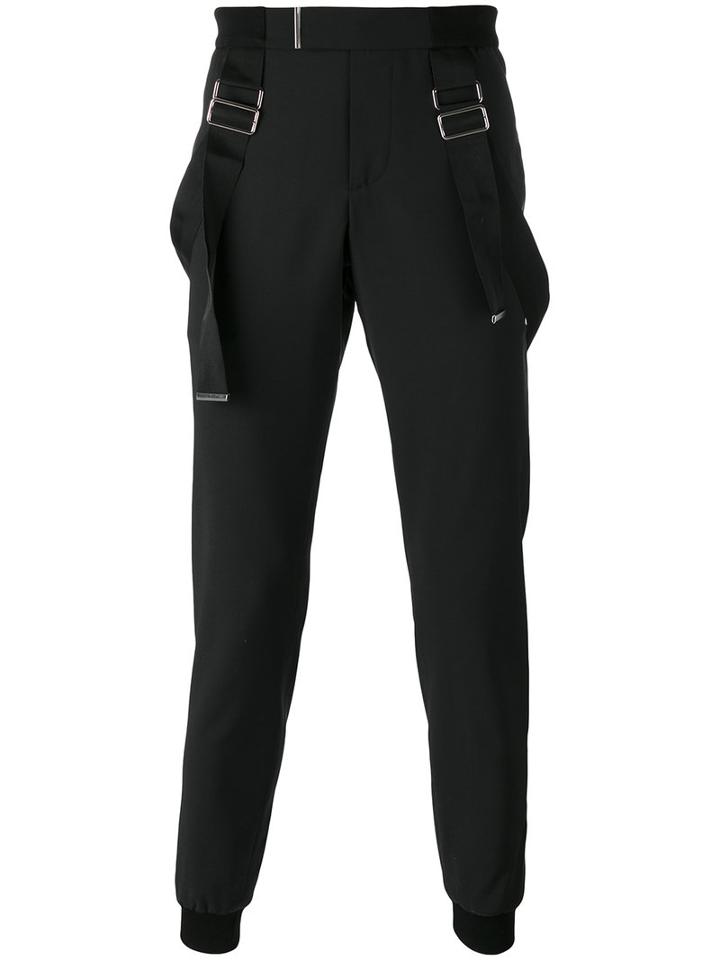 Les Hommes Track Trousers, Men's, Size: 48, Black, Polyester/virgin Wool/spandex/elastane/nylon