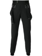 Les Hommes Track Trousers, Men's, Size: 48, Black, Polyester/virgin Wool/spandex/elastane/nylon