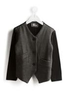 Lost And Found Kids - Waistcoat Panel Jacket - Kids - Cotton - 4 Yrs, Black