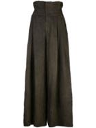 Uma Wang Faded Palazzo Pants - Brown